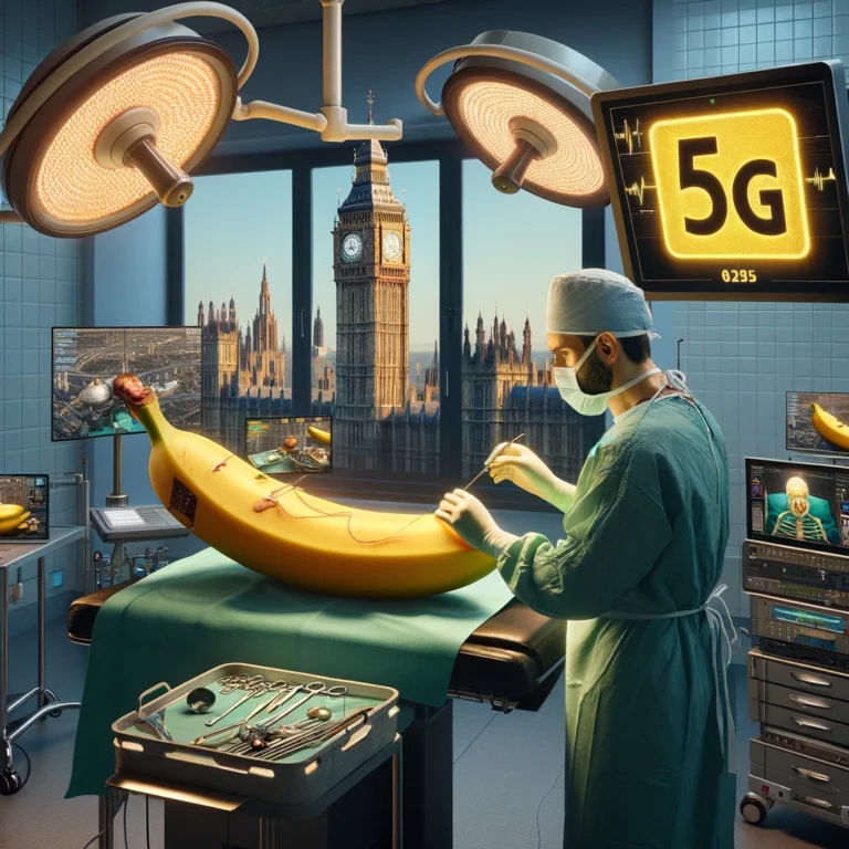 Chirurg v Londýně operuje banán v Kalifornii přes 5G